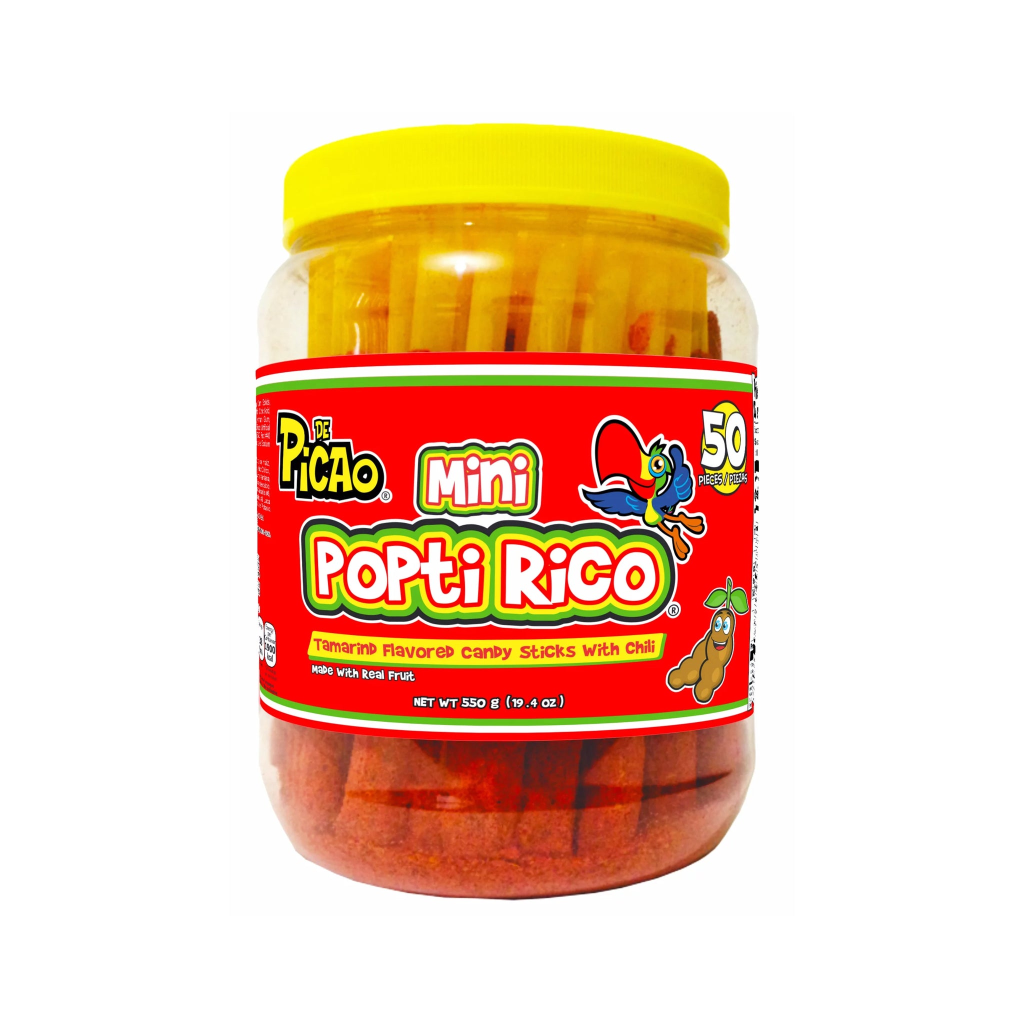 Picao - Mini Tamarind Candy Straws w/Chili - TB090 (50pcs)